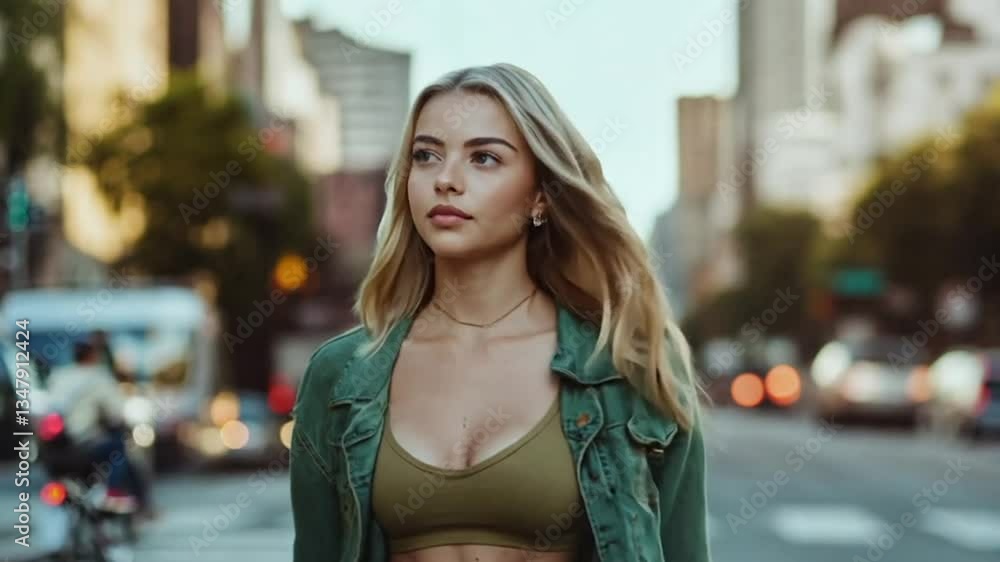 Sexy woman walking on a street Sexy woman walking on a street
