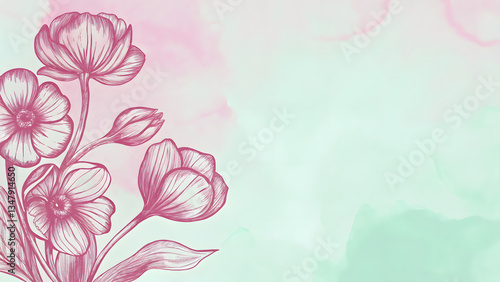 Flowers pastel color paper texture for marketin