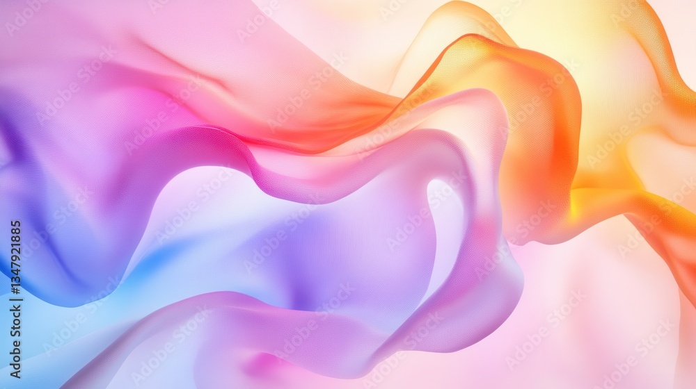 Obraz premium Colorful Abstract Flowing Fabric