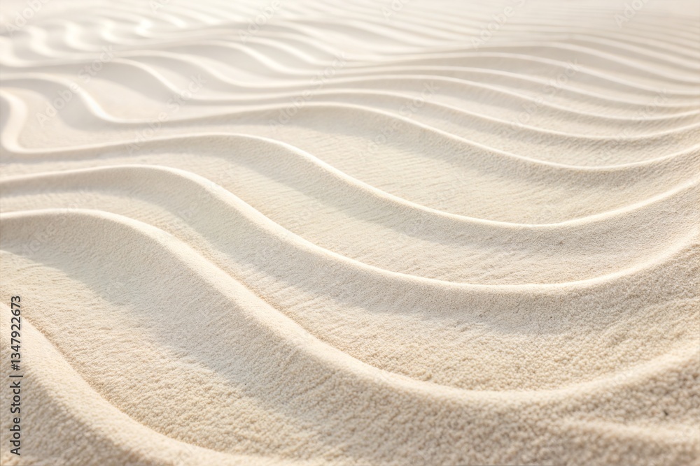 Obraz premium Abstract White Waves on a Sandy Surface