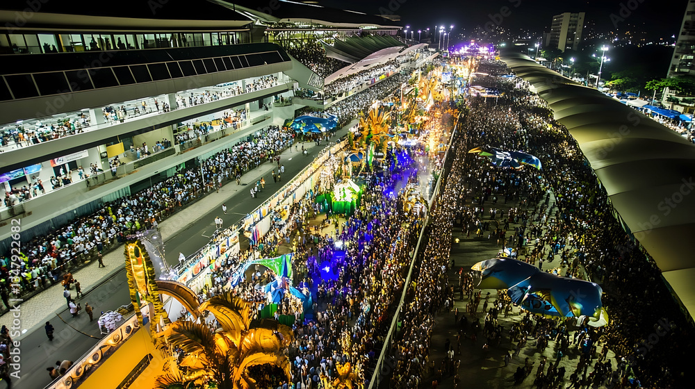 Obraz premium Carnival revelry at night filled with vibrant colors