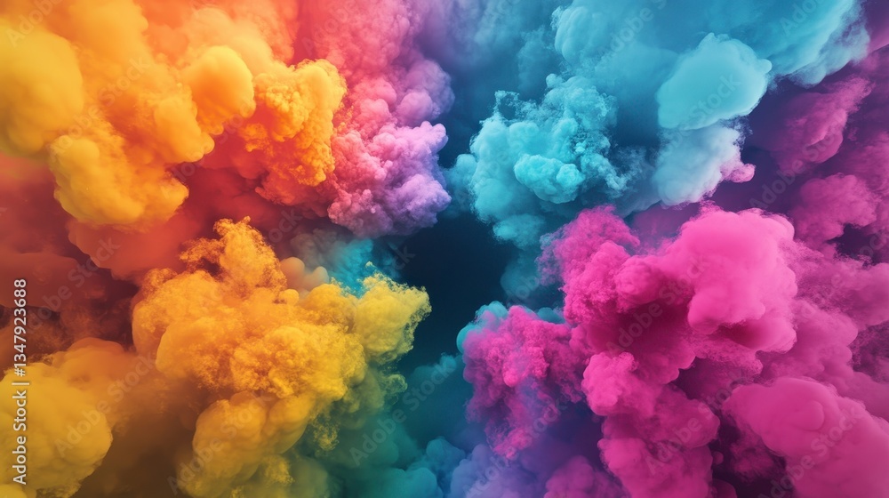 Colorful Smoke Clouds Burst Colorful Smoke Clouds Burst