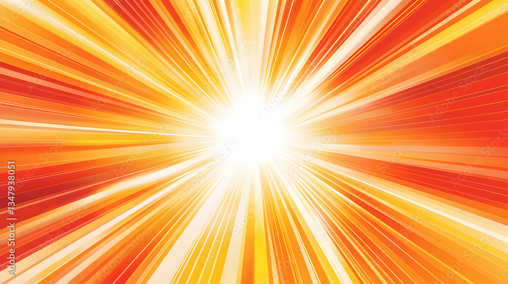 Abstract Sunburst Background with Bright Orange and Yellow Rays Abstract Sunburst Background with Bright Orange and Yellow Rays
