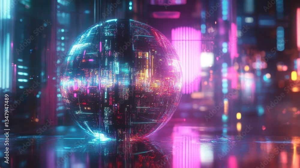 Futuristic Digital Sphere Futuristic Digital Sphere