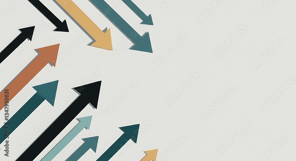 Colorful directional arrows - diverse trends - business presentations/financial reports/marketing collateral. Colorful directional arrows - diverse trends - business presentations/financial reports/marketing collateral.