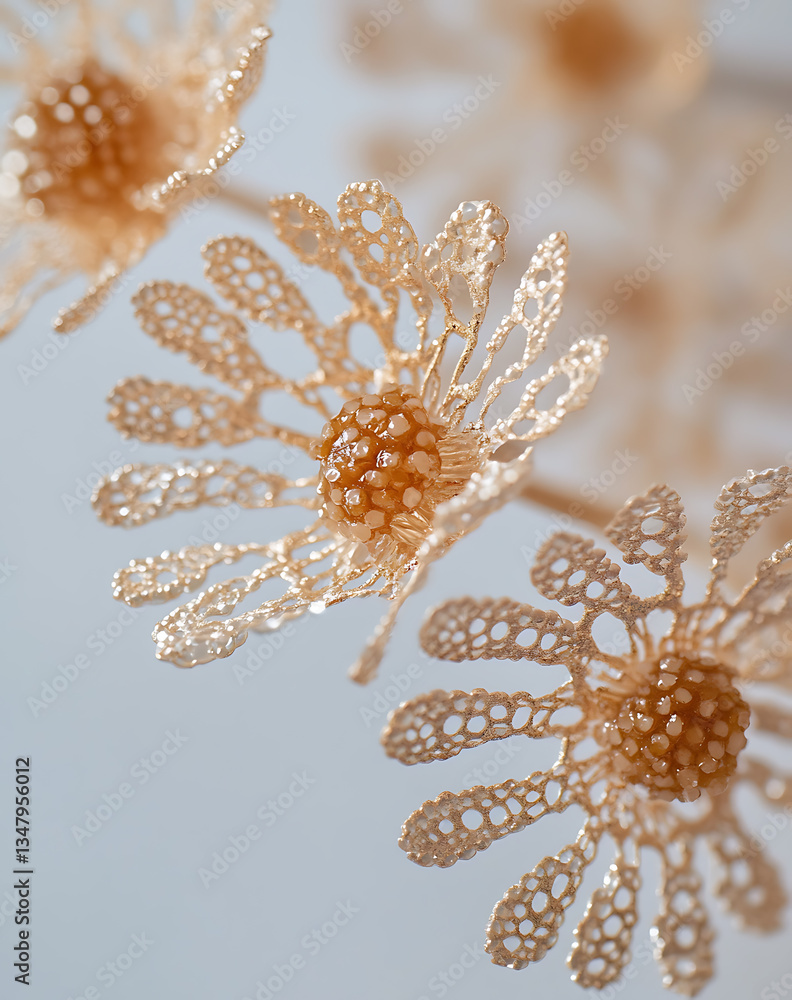 Delicate lace flower details create an elegant and dreamy aesthetic, evoking sense of lightness and joy Delicate lace flower details create an elegant and dreamy aesthetic, evoking sense of lightness and joy