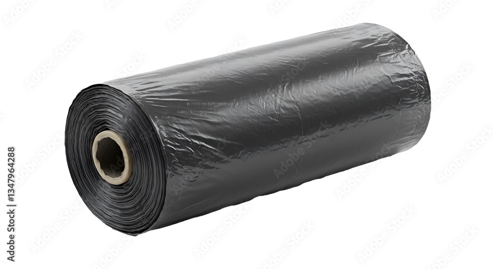 Trash bag mockup, plastic roll, sack for garbage, isolated on white background Trash bag mockup, plastic roll, sack for garbage, isolated on white background