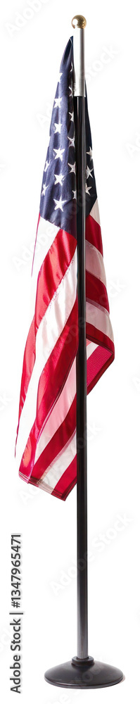 PNG USA flag white pole usa. PNG USA flag white pole usa.