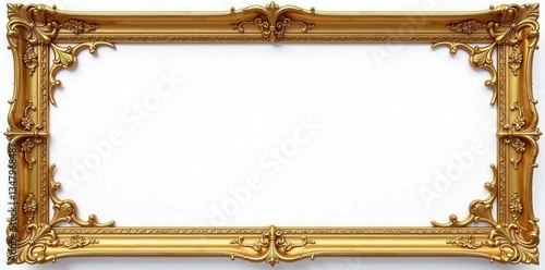 Ornate gold border frame set vector, borders, frames, decorative