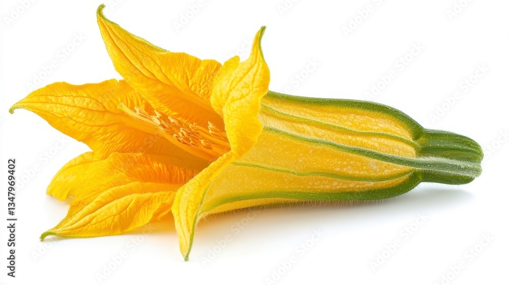 Fototapeta premium Vibrant Yellow Squash Flower