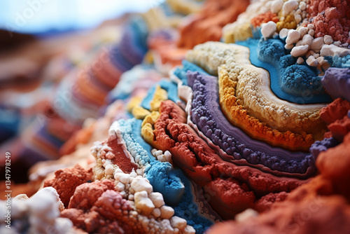 camera focuses closely on detailed textures and patterns of sand, highlighting individual characteristics of each grain and emphasizing their significance in understanding geological history and natur