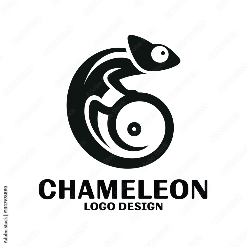 Fototapeta premium Chameleon Vector Logo Design