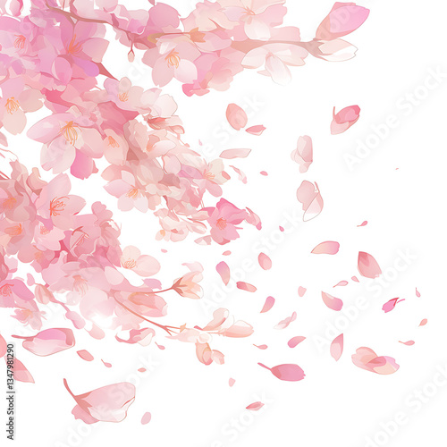 Creative 2D Doodle Floral Illustrations on White Background