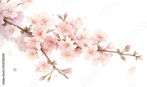 Wallpaper Mural Creative 2D Doodle Floral Illustrations on White Background Torontodigital.ca