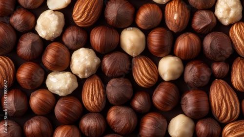 Wallpaper Mural Assorted nuts and chocolate-covered treats in a close-up view Torontodigital.ca