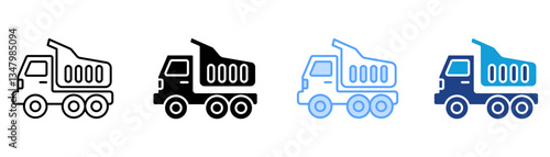 Dumper Icon Set Multiple Style Collection