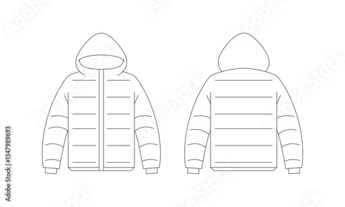 hooded puffer jacket design
