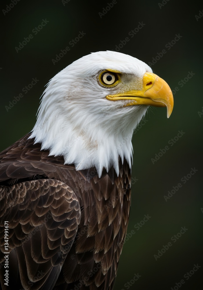 Obraz premium Portrait of a sea eagle with its unique white color