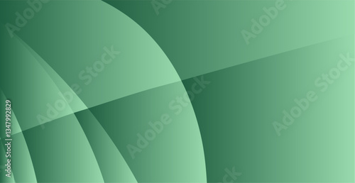 Minty Curves Abstract Green Gradient Design