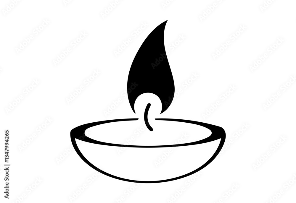 simple lotus flower line art vector illustration.diwali lamp silhouette.simple ... simple lotus flower line art vector illustration.diwali lamp silhouette.simple ...