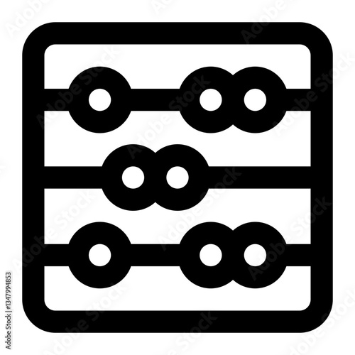 abacus icon for illustration