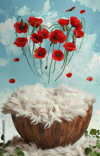 design, child, background, baby, decoration, studio, kid, beautiful, photoshoot, newborn, nobody, little, sweet, love, party, celebration, cute, born, holiday, vintage, girl, empty, fantasy, balloon, 