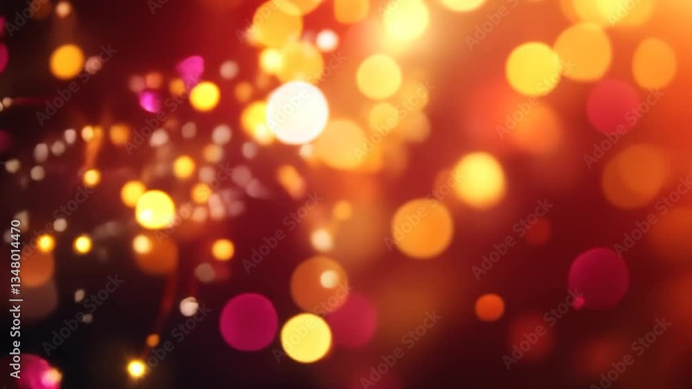Sparkling bokeh lights in red and orange tones, creating a festive and celebratory mood. Sparkling bokeh lights in red and orange tones, creating a festive and celebratory mood.