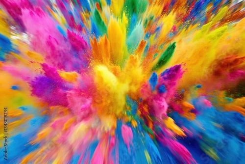 Explosion of Colors in Vibrant Splashes and Dynamic Patterns