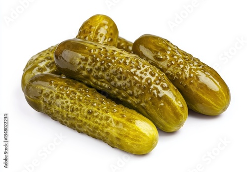 Wallpaper Mural Freshly Picked Green Cucumbers with Bumpy Skin, Ideal for Salads, Dishes or Snacks in a Crisp and Vibrant Display on White Background Torontodigital.ca