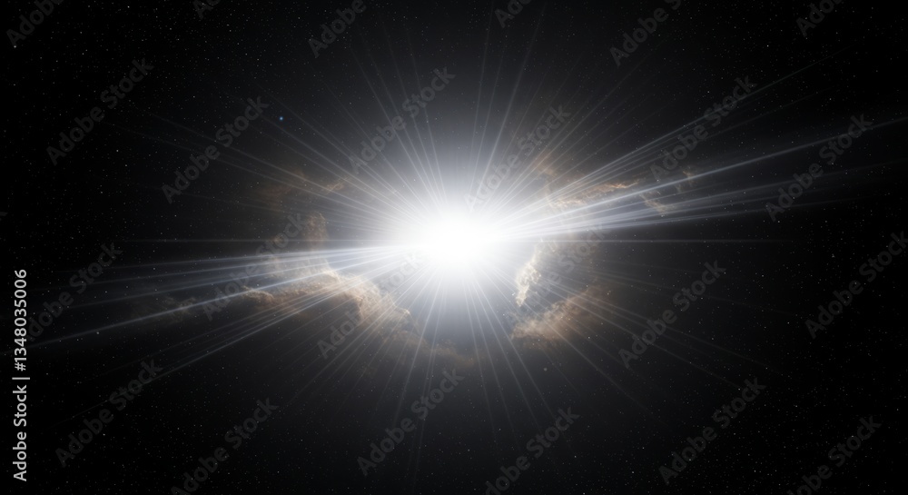 Fototapeta premium sun shining through the space