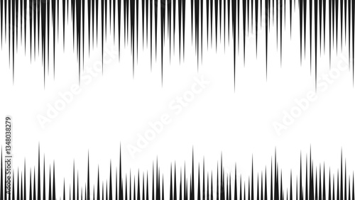 Black comic style lines isolated on white background. Vector illustration. Comic lines, concentrated frame, superhero