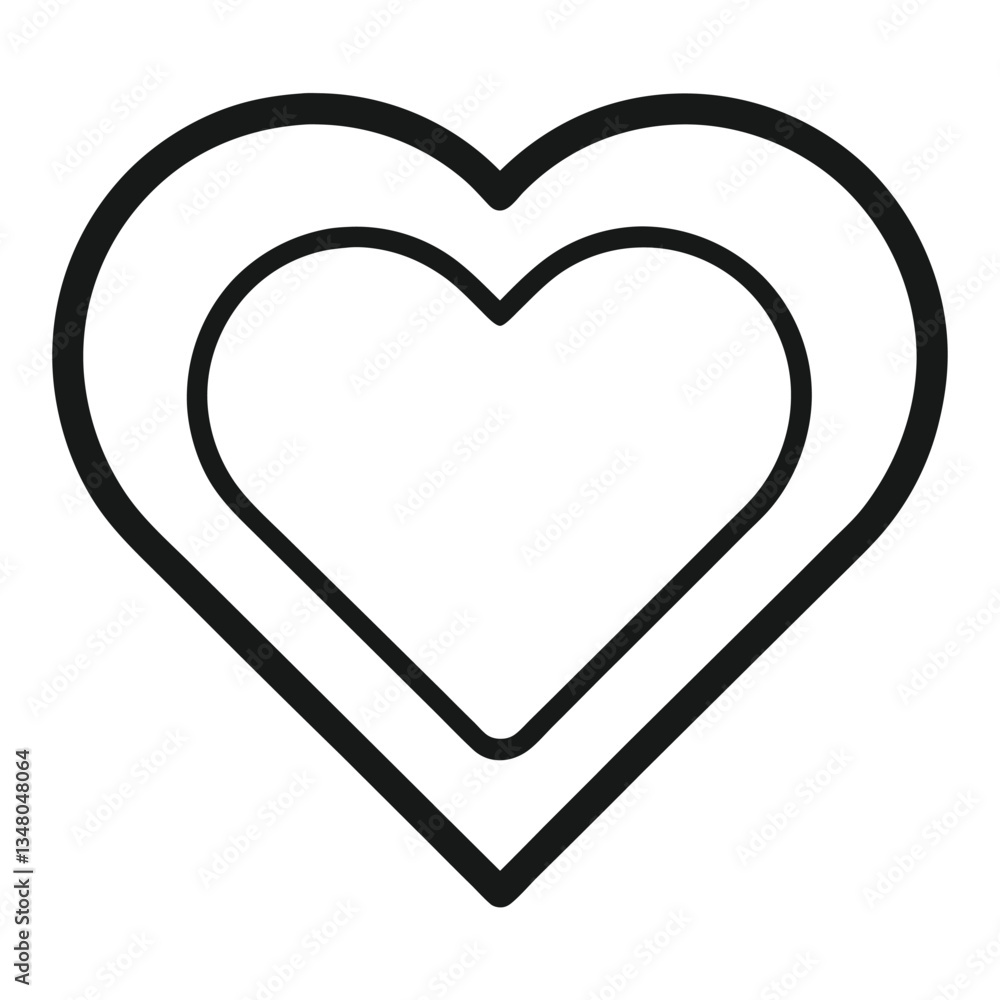 Love icon line art vector on white beckground . Adobe Illustrator Artwork. Love icon line art vector on white beckground . Adobe Illustrator Artwork.