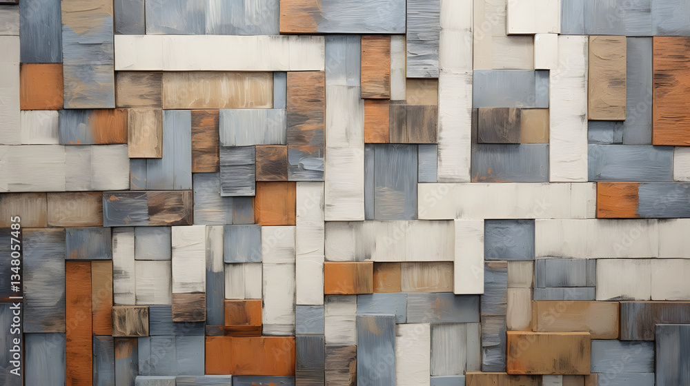 Artistic texture impasto geometric abstract shape line decorative painting with Generative Artistic texture impasto geometric abstract shape line decorative painting with Generative