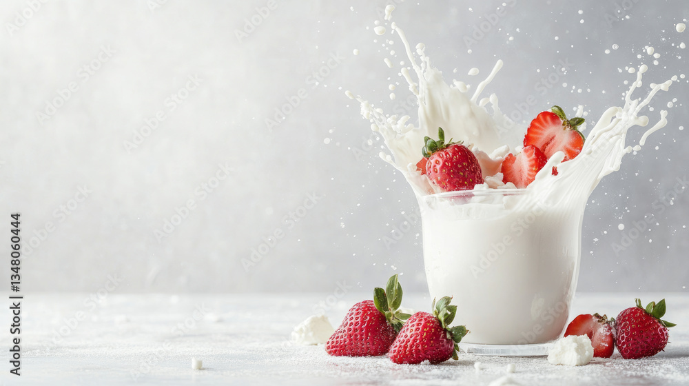 strawberry milk splash in a glass. strawberry milk splash in a glass.