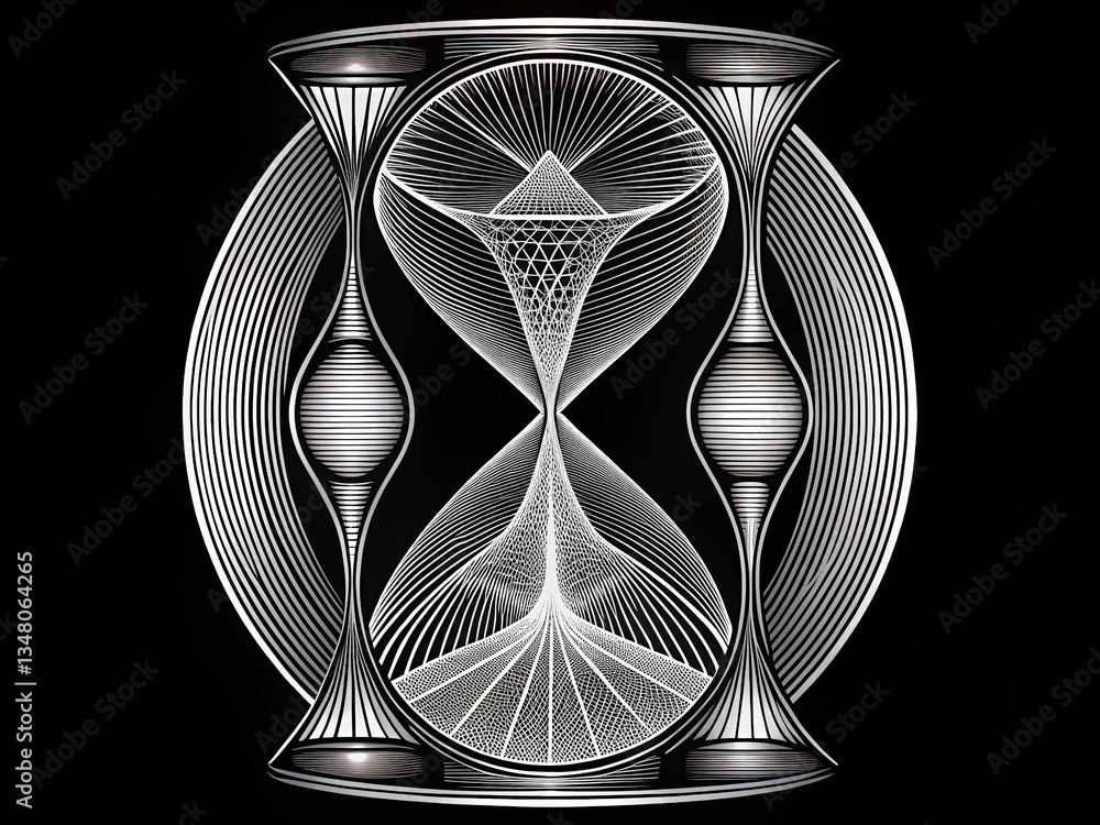 Fototapeta premium Hourglass Figure Drawing Art