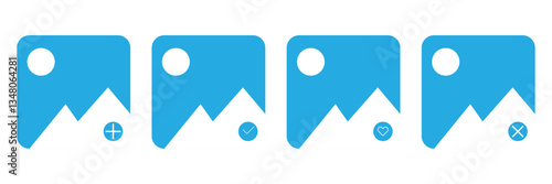 Picture icon vector. photo gallery icon symbol