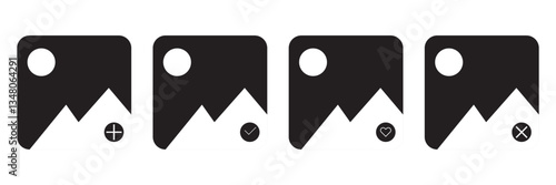 Picture icon vector. photo gallery icon symbol