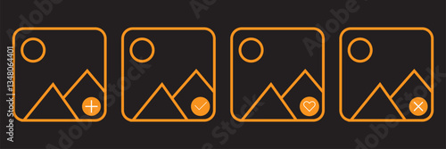 Picture icon vector. photo gallery icon symbol