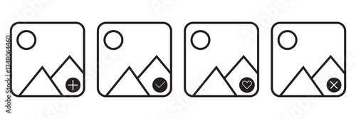 Picture icon vector. photo gallery icon symbol