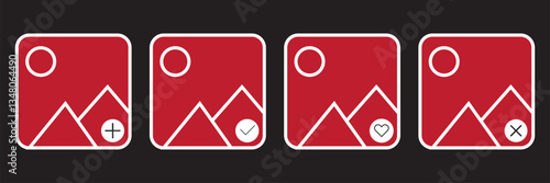 Picture icon vector. photo gallery icon symbol