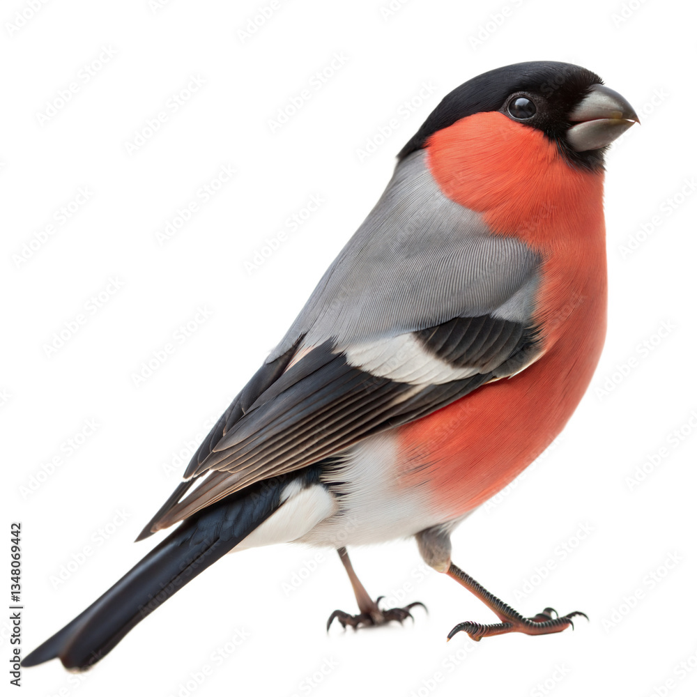 Fototapeta premium Eurasian Bullfinch AI Generated Image
