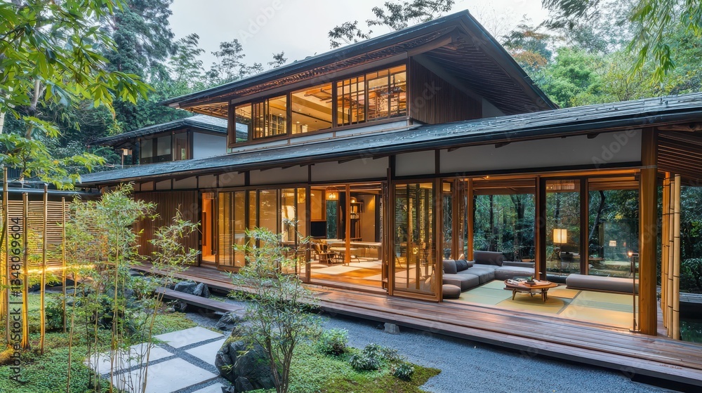 Modern Japanese Home Style with Open Indoor and Outdoor Living Space Modern Japanese Home Style with Open Indoor and Outdoor Living Space