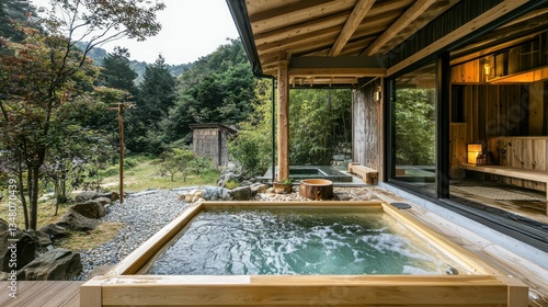 Wallpaper Mural Luxury Onsen House with Natural Hot Spring in Serene Environment Torontodigital.ca