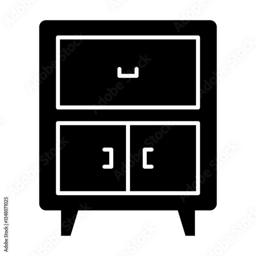 cabinet black icon