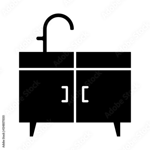 cabinet black icon