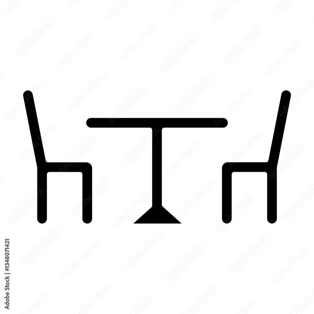 table chairs black icon table chairs black icon
