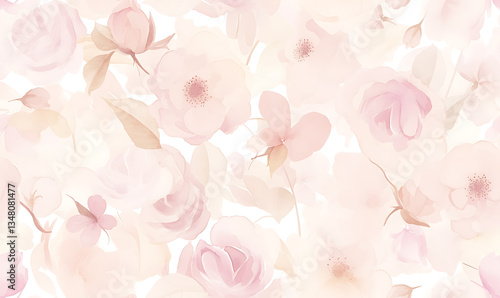 Creative 2D Doodle seamless pattern Floral or flower Illustrations