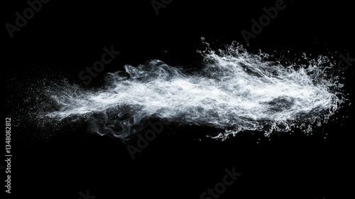 Wallpaper Mural Cloud of white dust with a smoky texture on a dark background Torontodigital.ca