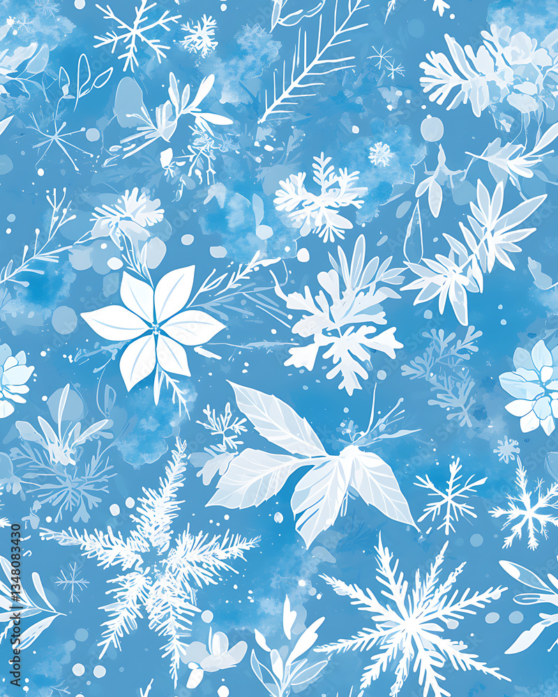 Creative 2D Doodle seamless pattern Floral or flower Illustrations Creative 2D Doodle seamless pattern Floral or flower Illustrations