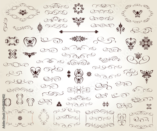 calligraphic design elements and page decoration
